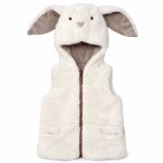 Gilet sans manches enfant pilou pilou � capuche �cru