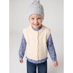 Gilet sans manches fille boutonn� devant vanille
