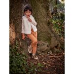 Gilet sans manches fille fausse fourrure blanc clair uni