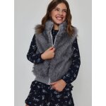 Gilet sans manches fille gris
