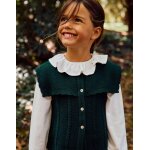 Gilet sans manches en maille avec d�tails torsad�s b&s vert fonc�