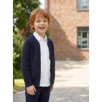 Gilet teddy gar�on manches longues marine