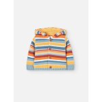 Gilet en tricot avec capuche et fermeture par boutons multicolore Gilet en tricot avec capuche et fermeture par boutons multicolore