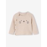 Gilet tricot naissance b�b� beige chin�
