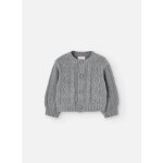 Gilet en tricot torsad bb gris