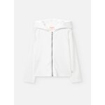 Gilet unie avec capuche et fermeture clair blanc