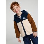 Gilet zipp� � capuche gar�on bleu moyen
