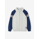 Gilet zipp� col montant enfant gar�on gris chin�