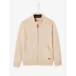 Gilet zipp� col montant personnalisable gar�on ecru chin� - bross b 0294