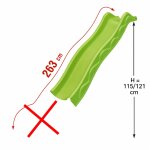 Glissi�re toboggan 2, 63 m - partie haute - module de remplacement vert