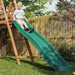 Glissi�re toboggan double vague pour portiques � plateformes h120 cm vert