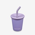 Gobelet en inox 296 ml avec couvercle � paille violet