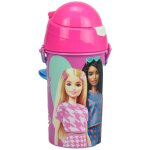 Gourde enfant barbie best friends 500 ml pvc sangle amovible rose