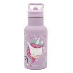 Gourde pour enfant en inox isotherme rose