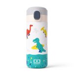 Gourde isotherme � bec verseur 360ml pop bleu dino