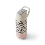 Gourde isotherme avec paille 550ml slide m rose leopard