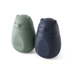 Gourde r�utilisable avec t�tine en silicone 150ml yummy vert / bleu