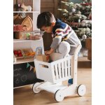 Grand chariot de course porte - poupée en bois fsc® blanc Grand chariot de course porte - poupée en bois fsc® blanc