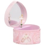 Grand coeur musical ballerine rose rose