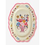 Grand plat de service nathalie l�t� enfant rice neon pink rose fluo