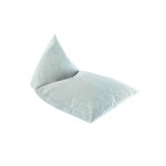 Grand pouf poire enfant - m�ridienne lounge en velours c�tel� peppermint green