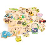 Grand puzzle safari 16 pcs beige