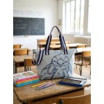 Grand sac cabas stitch enfant gris