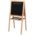Grand tableau sur pied en bois beige