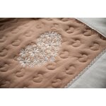 Grand tapis de jeu en coton matelass� - petit nuage blanc / rose