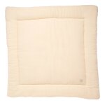 Grand tapis de jeu en double gaze de coton - uni petale beige