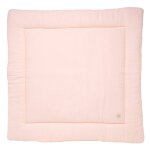 Grand tapis de jeu en double gaze de coton - uni petale rose