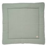 Grand tapis de jeu en double gaze de coton - uni petale vert