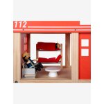 Grande caserne de pompiers avec accessoires enfant small foot rouge