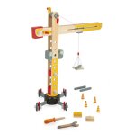 Grande grue en bois orange