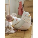 Grande peluche d'activits oiseau savania vert