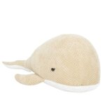 Grande peluche baleine en coton doux beige