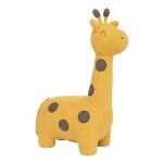 Grande peluche sige d appoint girafe yelow