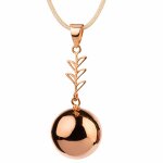 De grossesse collier feuille d'or rose rose