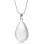 De grossesse collier goutte effet bross� argent