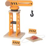 Grue pivotante en bois orange