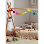 Guirlande boule lumineuse led usb veilleuse 2h arlequin