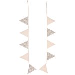 Guirlande fanions beige, rose thé, marron Guirlande fanions beige, rose thé, marron