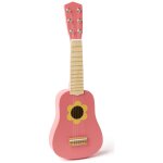 Guitare en bois rose � fleur rose, jaune