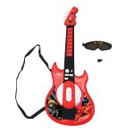 Guitare �lectronique lumineuse avec lunettes et micro miraculous rouge