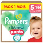 Harmonie pants taille 5, 144 couches - culottes, 12kg - 17kg pack 1 mois blanc