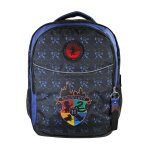 Harry potter - sac � dos scolaire enfant - bleu / noir - 2 compartiments bleu