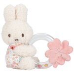 Hochet b�b� avec anneau et peluche lapin blanc, rose