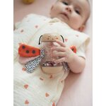 Hochet bois coccinelle rouge