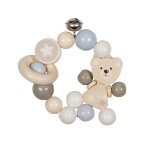 Hochet en bois ourson beige Hochet en bois ourson beige