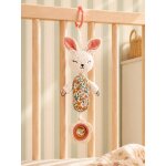 Hochet d'�veil � suspendre lapin r�tro flower